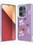 Xiaomi Redmi Note 13 Pro 4g Kılıf Parlayan Simli Kabartma Figürlü Fzd Cevze Kapak-Mor Ayı 1