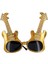Altın Renk Rockn Roll Gitar Şekilli Parti Gözlüğü 15X15 cm 1