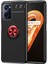 Oppo A36 Kılıf Btbm Ravel Silikon Kapak-Siyah-Kırmızı 1