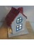 Seramik Altlıklı Mumluk El Yapım 12X11CM Kırmızı Mavi Beyaz Obje 1 Adet 1