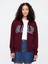 Kadın Bordo Gap Logo Fleece Fermuarlı Sweatshirt 1