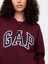 Kadın Bordo Gap Logo Fleece Fermuarlı Sweatshirt 3