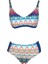 Beria Kadın Mavi Etnik Desenli Toparlayıcı Bikini Takımı 1