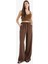 Yeni Sezon Wide Leg Cepli Yüksek Bel Standart Boy Keten Karışımlı Pantolon 4