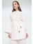 %100 Keten Regular Fit Bağcıklı Uzun Kollu Gömlek Tunik D4394AX25SM 1