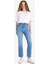 Yeni Sezon Crop Flare Fit Yüksek Bel Bilek Boy Jean Yıkamalı Pantolon 2