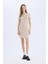 Yeni Sezon Coool Bodycon Vücudu Saran Bisiklet Yaka Fitilli Kaşkorse Kısa Kollu Mini Elbise 2