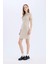 Yeni Sezon Coool Bodycon Vücudu Saran Bisiklet Yaka Fitilli Kaşkorse Kısa Kollu Mini Elbise 3