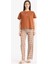 Yeni Sezon Pijama Takımı Kısa Kollu Pijama Üstü Esnek Belli Uzun Kareli Pijama Altı-Fall In Love 1