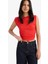 Yeni Sezon Slim Fit Dar Kesim Bisiklet Yaka Büzgülü Ribana Atlet 4