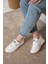 Kadın Lastik Bağcıklı Ortopedik Taban Sneaker Spor Ayakkabı 1