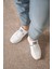 Kadın Lastik Bağcıklı Ortopedik Taban Sneaker Spor Ayakkabı 4