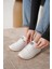 Kadın Lastik Bağcıklı Ortopedik Taban Sneaker Spor Ayakkabı 3