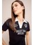 Yeni Sezon Coool Fitted Polo Yaka Baskılı Ribana Kısa Kollu Tişört 3