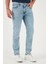 Lse 502 Pamuklu Regular Tapered Fit Normal Bel Düz Paça Jeans Erkek Kot Pantolon A2088 3