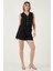 Pamuk ve Keten Karışımlı Slim Fit Yelek Şort Takım Bayan Takım 5866118 3