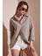 Regular Fit Uzun Kollu Cepli Çizgili Gömlek Bayan Gömlek 6772895 1