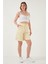 Pamuklu Standart Fit Normal Bel Bağlamalı Cepli Şort Bayan Şort 668YP5326 1