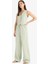 Yeni Sezon keten Karışımlı Pantolon Wide Leg Geniş Bol Paça Cepli Basic Düz Normal Bel Standart Boy 3
