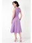 Bisiklet Yaka Regular Fit Cepli Pileli Midi Elbise Bayan Elbise 6051963 5