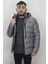 Fistan Store Erkek Hakim Yaka Spor Kesim Normal Kalıp Kapüşonlu Kışlık Şişme Mont 2