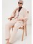 Kadın Ayrobin Kimono Pantolon Ikili Takım 6739 - Krem 2