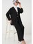 Kadın Ayrobin Kimono Pantolon Ikili Takım 6739 - Siyah 3
