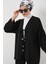 Kadın Ayrobin Kimono Pantolon Ikili Takım 6739 - Siyah 2