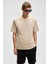 Catwalk Erkek %100 Pamuk Regular Fit Bej T-Shirt 3