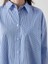 Yeni Sezon Cizgili Oversize Poplin Kadin Gomlek - S5L426Z8 3