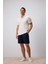 Yeni Sezon %100 Pamuk Regular Fit Gabardin Bermuda Şort 2
