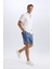 Yeni Sezon %100 Pamuk Regular Fit Gabardin Bermuda Şort 2