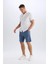 Yeni Sezon %100 Pamuk Regular Fit Gabardin Bermuda Şort 3