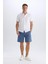 Yeni Sezon %100 Pamuk Regular Fit Gabardin Bermuda Şort 4