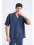 Relax Fit Polo Yaka Pamuklu Yazlık Kısa Kollu Gömlek D8875AX25SM 3