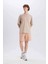 Yeni Sezon %100 Pamuk Slim Fit Dar Kesim Dar Paça Cepli Basic Düz Şort 2