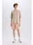 Yeni Sezon %100 Pamuk Slim Fit Dar Kesim Dar Paça Cepli Basic Düz Şort 3