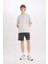 Yeni Sezon %100 Pamuk Slim Fit Dar Kesim Dar Paça Cepli Basic Düz Şort 3
