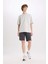 Yeni Sezon %100 Pamuk Slim Fit Dar Kesim Dar Paça Cepli Basic Düz Şort 4