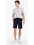 Yeni Sezon Regular Fit Dokulu Basic Düz Bermuda Şort 2