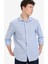 Yeni Sezon Regular Fit Polo Yaka Çizgili Keten Yazlık Uzun Kollu Gömlek 1