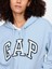 Kadın Mavi Gap Logo Fleece Fermuarlı Sweatshirt 3
