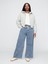 Kadın Mavi Mid Rise Easy Baggy Jean Pantolon 5