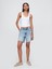 Kadın Mavi 8" Mid Rise '90S Loose Denim Bermuda Şort 1