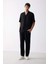 Yeni Sezon Yazlık Viskon Jogger Pantolon Regular Fit Normal Kesim Keten Karışımlı Düz Paça Cepli 2