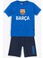 Yeni Sezon Bisiklet Yaka Barcelona Baskili Erkek Cocuk Sortlu Pijama Takimi - S5FR86Z4 1