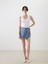 Yeni Sezon Standart Fit Kadin Jean Sort Etek - S5GP92Z8 1