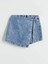 Yeni Sezon Standart Fit Kadin Jean Sort Etek - S5GP92Z8 5