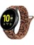 Galaxy Watch 4/5/6/7/fe/40/44/classic/42/43/46/47 Uyumlu Leopar Desenli Metal Hasır Kordon 1
