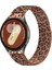 Galaxy Watch 4/5/6/7/fe/40/44/classic/42/43/46/47 Uyumlu Leopar Desenli Metal Hasır Kordon 2